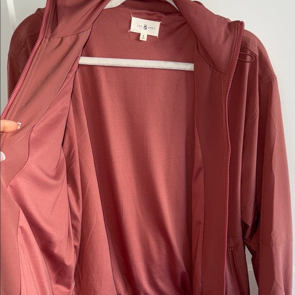 Lou & Grey - Rust mauve Hooded zip up - Small - Picture 6 of 7